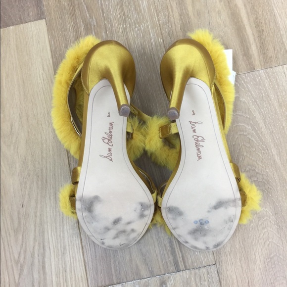 Sam Edelman “Adelle” Fuzzy Satin Heels Size 8 - Picture 6 of 6